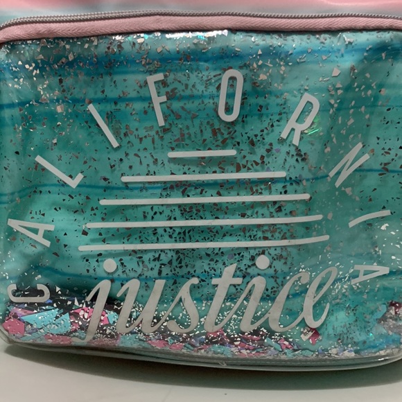 Justice Backpack & Lunchbox Lunch Bag Pink Aqua Girl - Picture 5 of 17